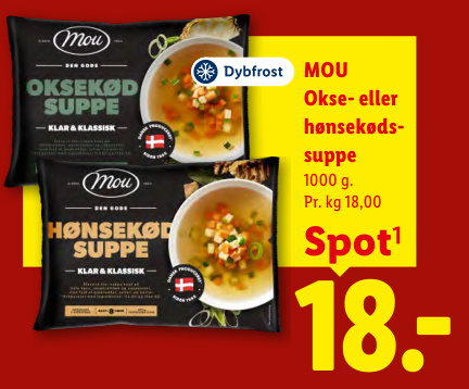 MOU Okse- eller hønsekødssuppe
