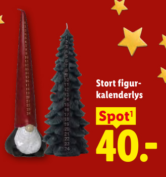 Stort figurkalenderlys