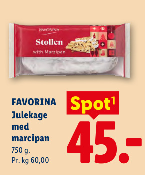 FAVORINA Julekage med marcipan