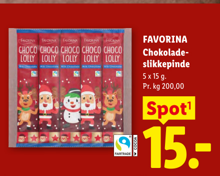 FAVORINA Chokoladeslikkepinde