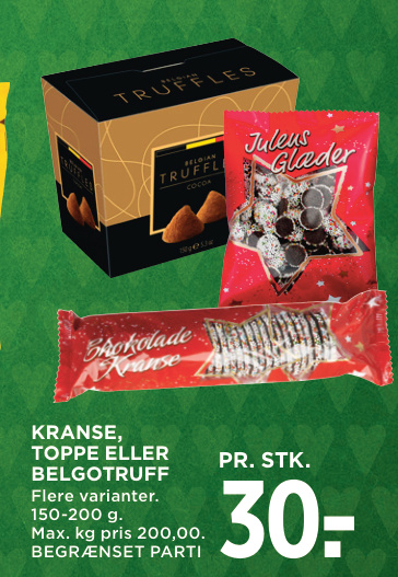 KRANSE, TOPPE ELLER BELGOTRUFF