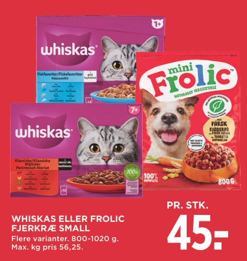 WHISKAS ELLER FROLIC FJERKRÆ SMALL