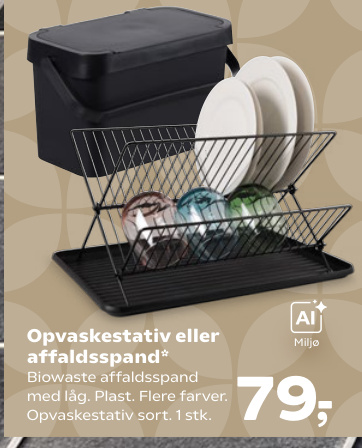 Opvaskestativ eller affaldsspand